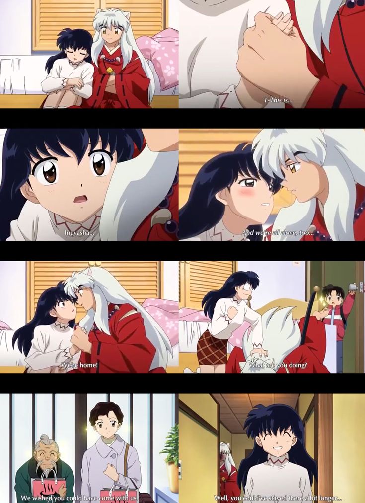 an anime scene with two people in bed and one is kissing the other's head