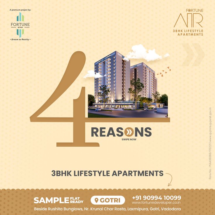 Fortune Air 3BHK Apartments Investment Real Estate, Welcome Social Media Post, Luxury Real Estate Creative Ads, Real Estate Creative Ads Social Media, Creative Real Estate Ads, Real Estate Creative Ads, Graphic Design Personal Branding, Office Creative, Green Gardens