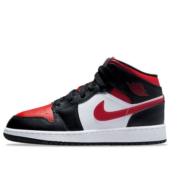 (GS) Air Jordan 1 Mid 'Black Fire Red' 554725-079 (AJ1/SNKR/Retro/Basketball) Jordan 1 Mid Gym Red Panda, Red And Black Air Jordan 1, Black Fire Red Jordan 1, Air Jordan 1 Mid Black Fire Red, Air Jordan 1 Mid Orange Black, Jordan 11 Women, Air Jordan 1 Mid Black, Air Jordan 1 Mid Gs, Vapour Max Nike