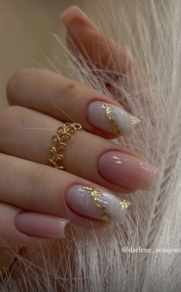 Elegant Nail Designs Almond Shape, Romantic Nails Brides, Uñas Beige Elegantes, Fancy Nail Designs, Ideas Para Uñas, Manicure Elegante, Uñas Soft Gel, Uñas Ideas, Unghie Sfumate