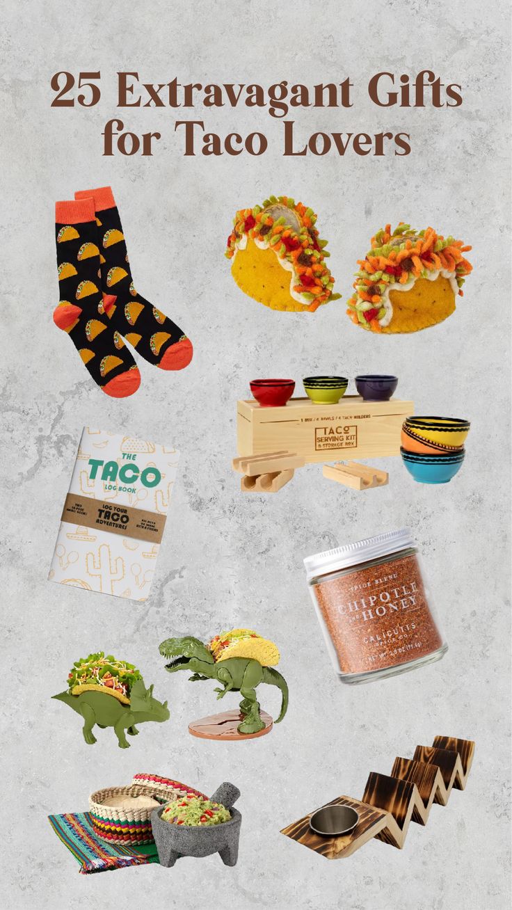 an advertisement for taco lovers with images of mexican food