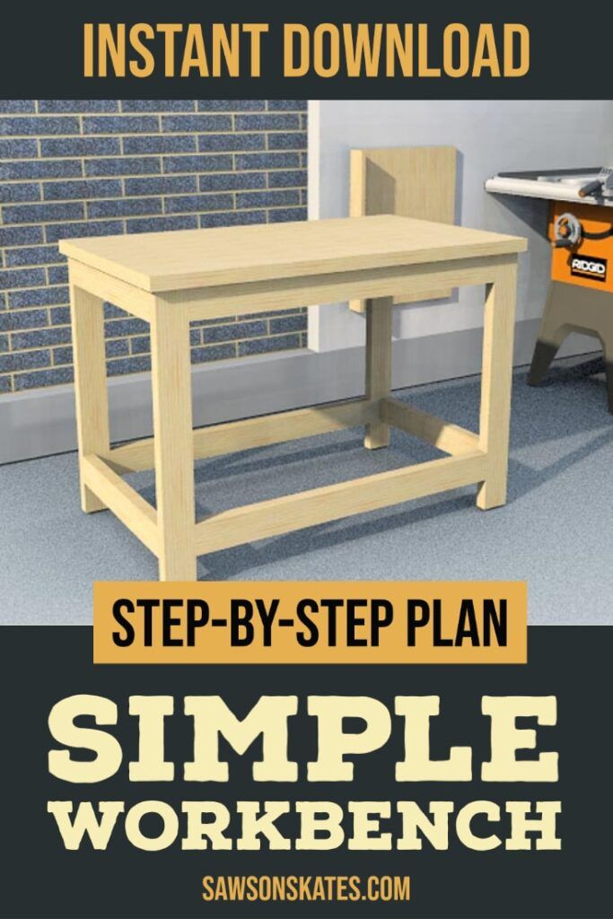 a simple workbench with the words, step - by - step plan and instructions