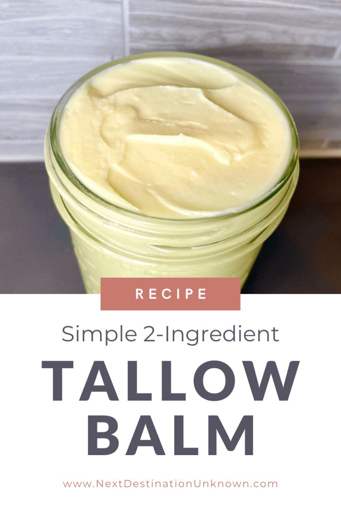 a jar filled with yellow balm sitting on top of a counter next to the words recipe