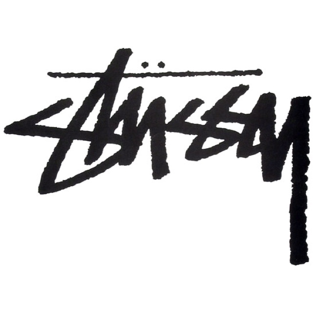 the word stusy written in black ink