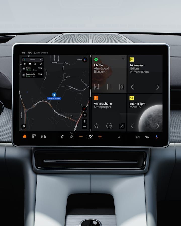 an image of a car dashboard with the navigation system on it's display screen