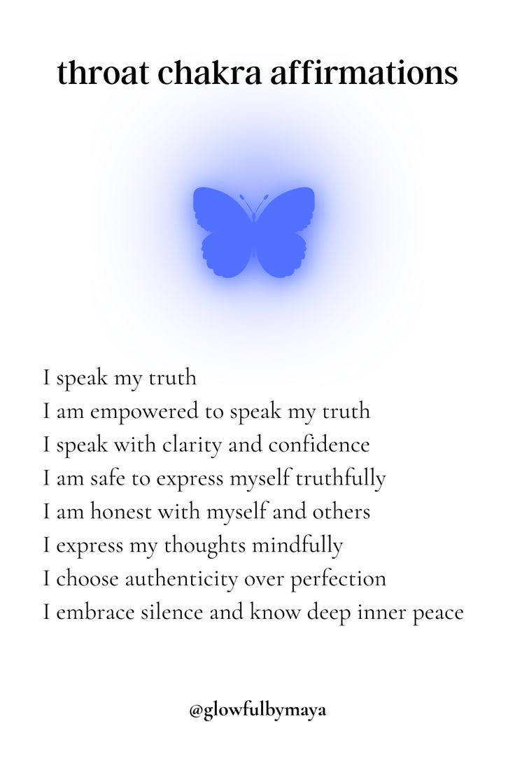 Throat Chakra Quotes, Throat Affirmations, Chakra Affirmations Mantra, Throat Chakra Tattoo, Throat Chakra Affirmation, Chakras Affirmations, Self Love Spirituality, Chakra Quotes, Love Spirituality