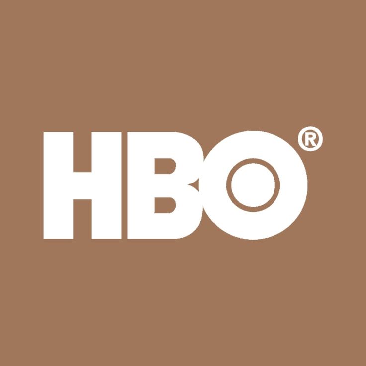 the hbo logo on a brown background