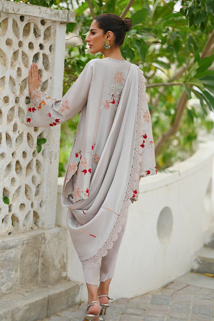 Raia – Sania Maskatiya International Unstitched Cotton Silk Fabric For Reception, Unstitched Cotton Silk Embroidered Fabric For Reception, Reception Salwar Kameez With Floral Embroidery In Tissue Silk, Embroidered Cotton Silk Fabric With Dupatta, Silk Salwar Kameez With Floral Embroidery For Reception, Elegant Cotton Silk Blouse Piece For Eid, Elegant Tissue Silk Blouse With Floral Embroidery, Elegant Cotton Silk Blouse Piece With Chikankari Embroidery, Eid Long Sleeve Blouse Piece With Sheer Dupatta