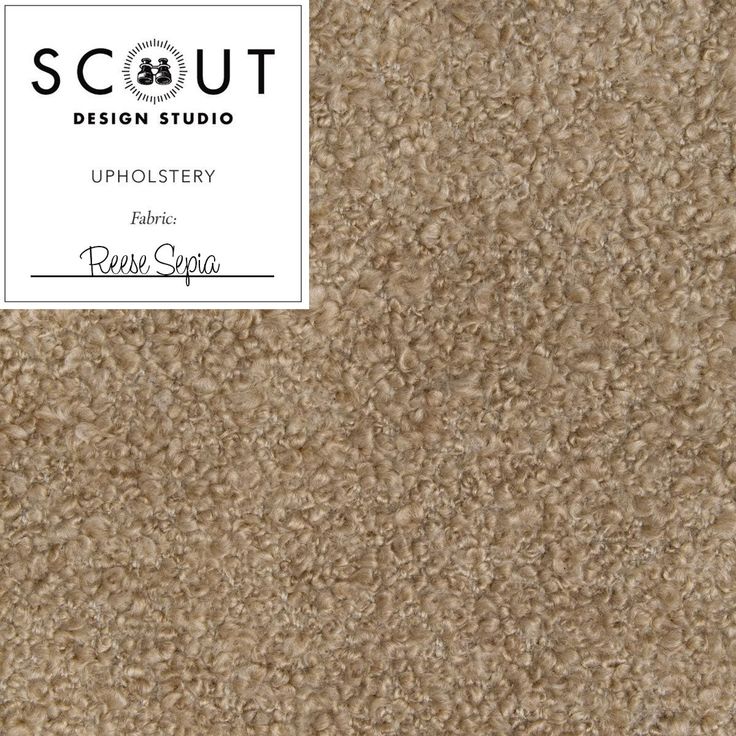 an upholstery fabric with the words scut design studio on it