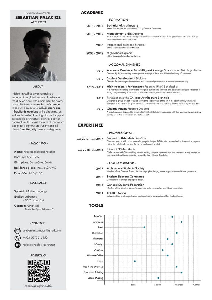 a professional resume is shown in this format, and it includes an image of a man's face