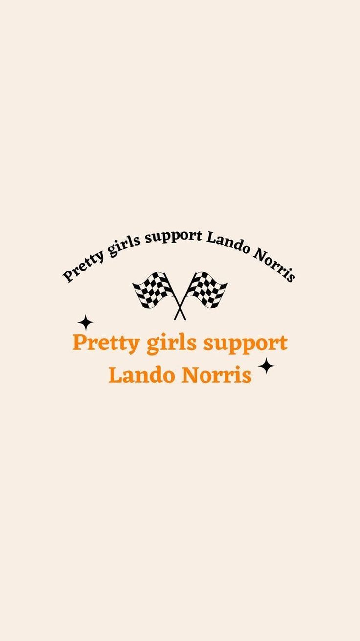 the logo for pretty girls support lando norths, with two crossed flags on it