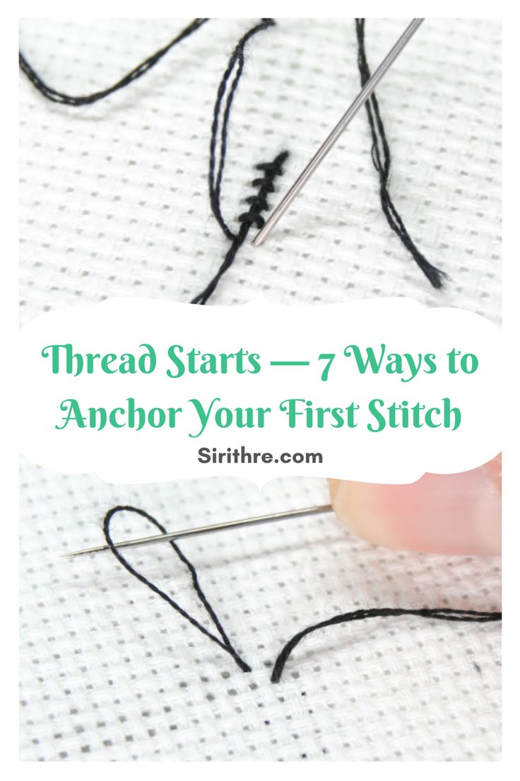 thread starts to anchor your first stitch