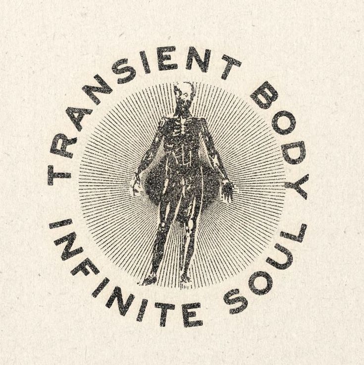 an image of a man in a body suit with the words transient body infinite soul on it