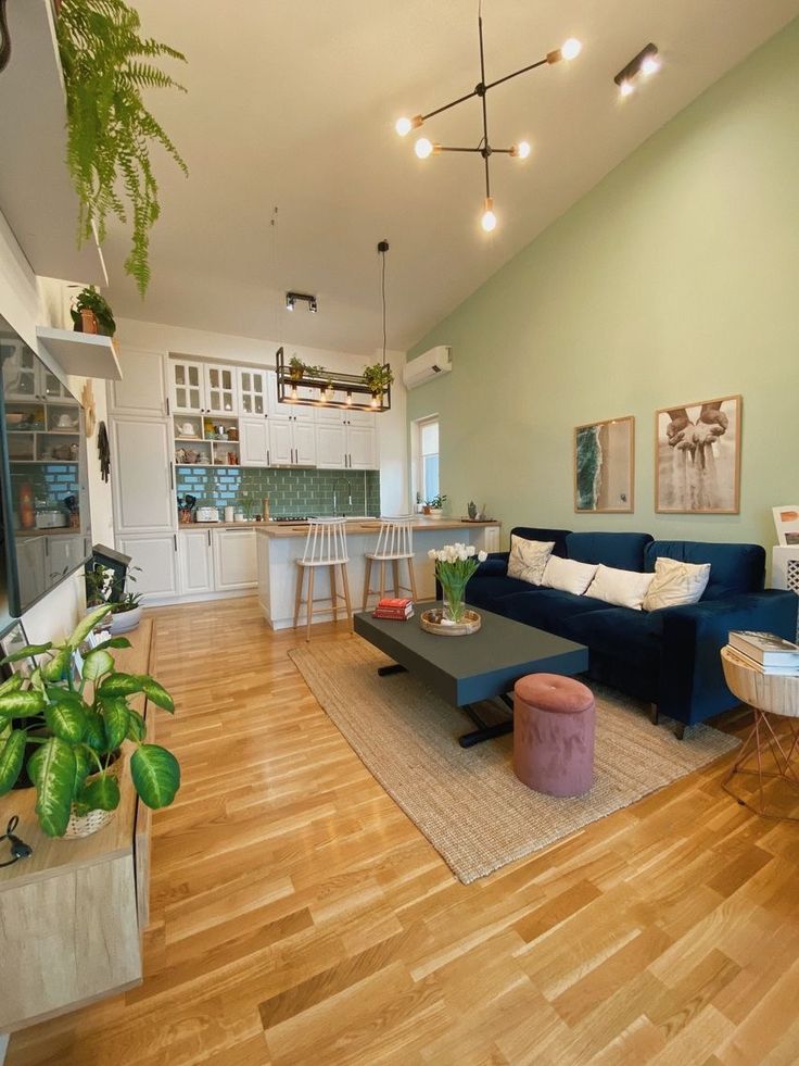 the living room is clean and ready for us to use in its new owner's home