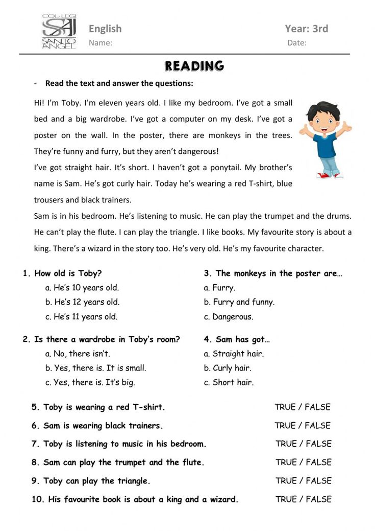 an english worksheet with the words reading and other things to read in it