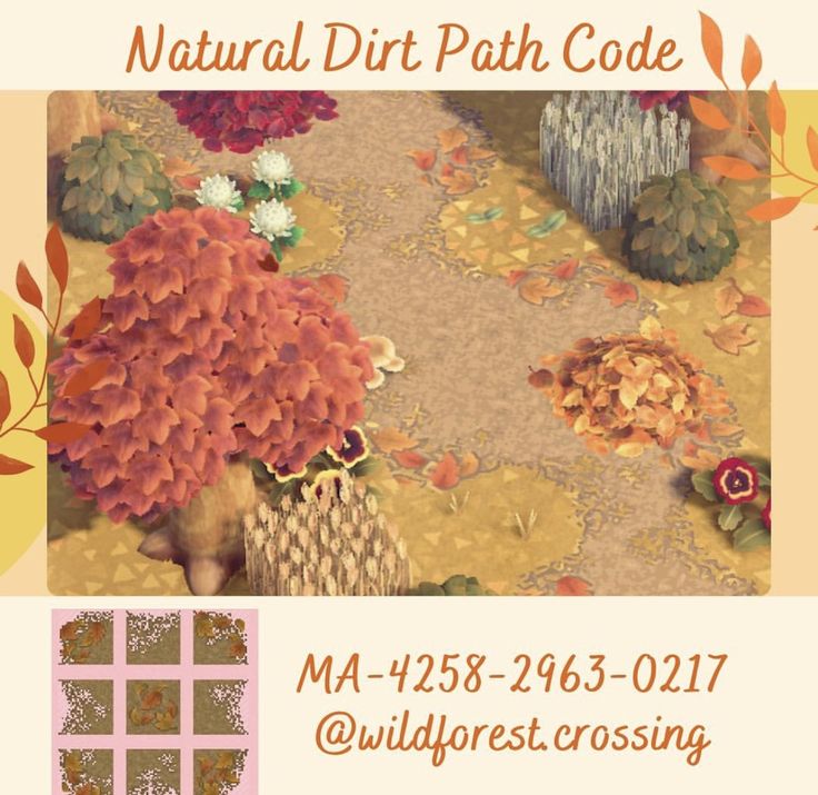 an advertisement for the natural dirt path code, which is located in front of a tree