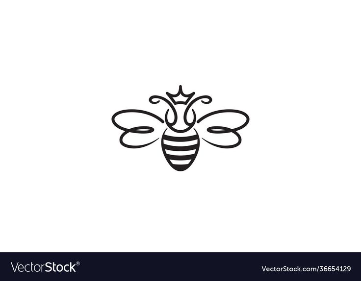 a bee with a crown on its head