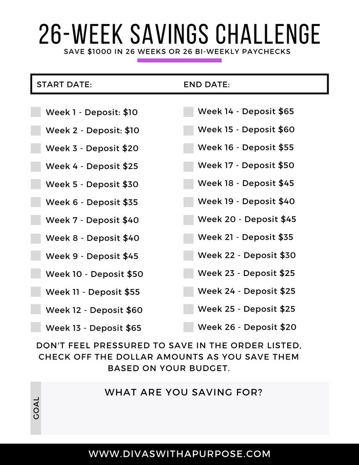 the 25 - week savings challenge is here