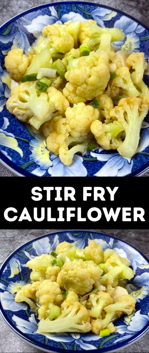 two plates filled with cauliflower on top of a table