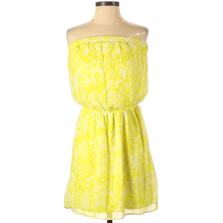 Strapless, Short, Neon Yellow Dress From Express. Neon Yellow And White Pattern. 100% Polyester. Comes With Removable Straps. New With Tags. Size Medium. Yellow Strapless Mini Dress For Spring, Yellow Strapless Beach Dress, Yellow Strapless Dress For Vacation, Strapless Yellow Mini Dress For Vacation, Chic Yellow Strapless Dress For Beach, Yellow Strapless Mini Dress For Summer, Chic Yellow Strapless Mini Dress, Yellow Strapless Summer Mini Dress, Yellow Strapless Mini Dress For Day Out