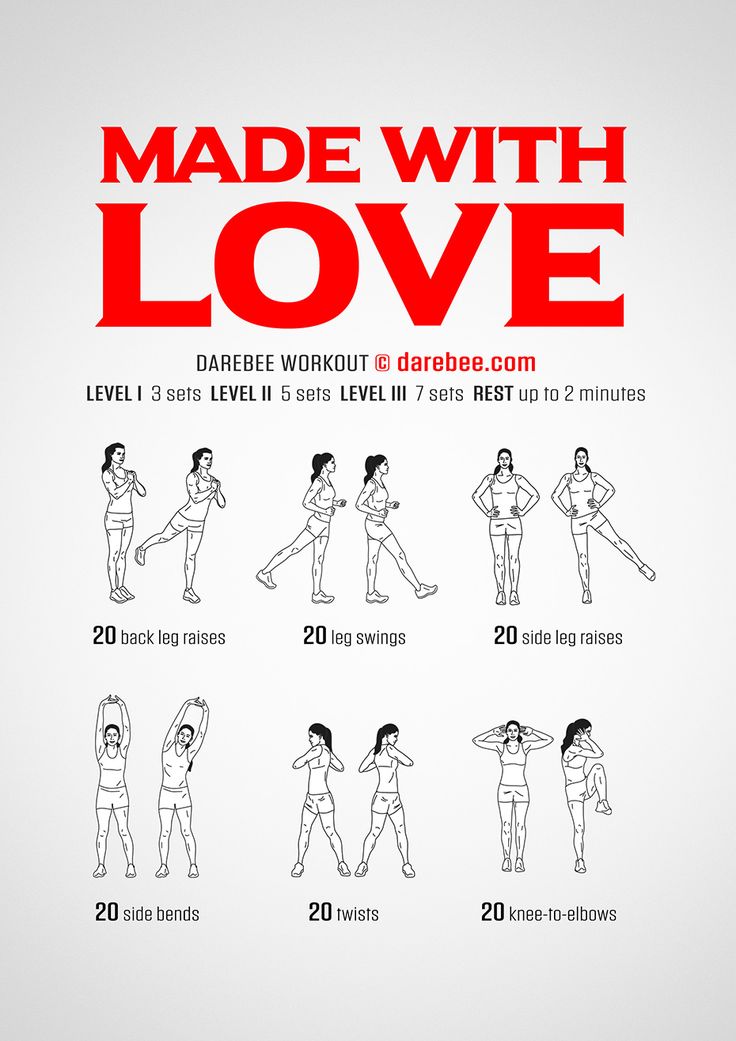 the poster shows how to do an exercise with love