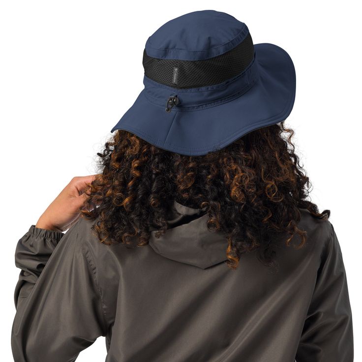 Stay comfortable and protected when fishing, hiking, or gardening. This Columbia hat features a high-tech sweatband, mesh vents, and wide brims made from a special fabric, all designed to keep you cool in the sun. * 100% textured nylon poplin top, sides and brim * Omni-Shade™ UPF 50 protection * Omni-Wick™ moisture-management sweatband and mesh vents * 3-inch brim * Adjustable drawcord and toggle at the back * Embroidered Columbia logo on the front This product is made especially for you as soon as you place an order, which is why it takes us a bit longer to deliver it to you. Making products on demand instead of in bulk helps reduce overproduction, so thank you for making thoughtful purchasing decisions! Casual Windproof Bucket Hat For Hiking, Wide Brim Bucket Hat For Summer Outdoor Work, Casual Windproof Hiking Bucket Hat, Brimmed Sun Hat For Outdoor Work In Summer, Brimmed Sun Hat For Summer Outdoor Work, Windproof Brimmed Bucket Hat For Travel, Outdoor Wide Brim Breathable Hat, Casual Windproof Bucket Hat For Outdoor, Casual Windproof Bucket Hat For Camping