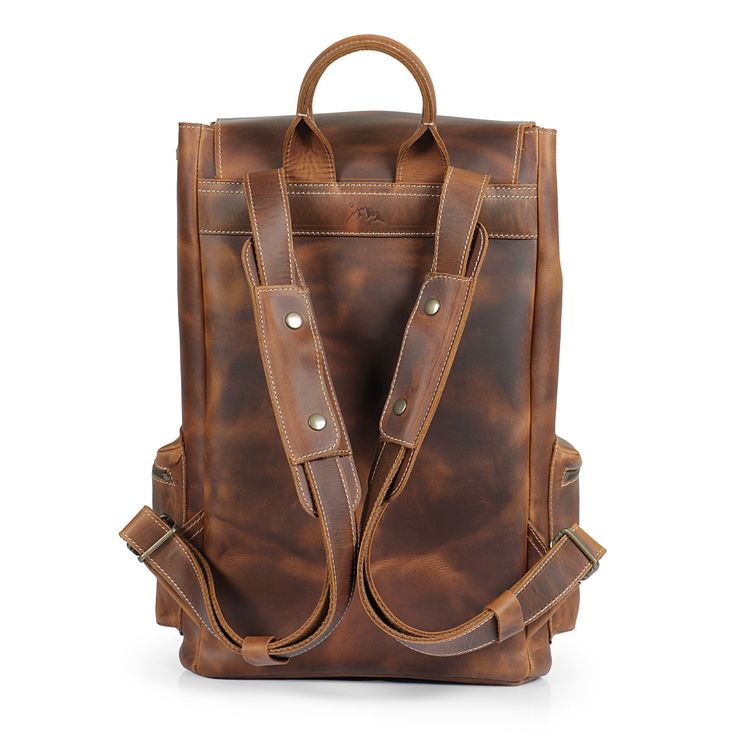 The Harper Backpack is our most popular backpack. What did we decide to do with this beloved bag? We listened to our customers and created what was requested – a bigger Harper! The newer, larger Harper backpack has all the convenience and style of the original in a more spacious bag. The Harper is handcrafted of full-grain crazy horse leather. Crazy Horse leather is the highest quality leather. Crazy horse leather has been prized for centuries, thanks to its rock-solid durability and unique colo Leather Rectangular Backpack For Everyday Carry, Classic Waxed Finish Backpack, Classic Large Capacity Leather Backpack, Large Capacity Classic Leather Backpack, Classic Waxed Finish Standard Backpack, Classic Backpack For Everyday Carry, Modern Brown Leather Backpack For Everyday, Modern Brown Leather Backpack, Modern Brown Leather Backpack For Everyday Carry