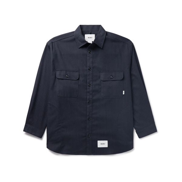 WTAPS® believes there's a simple logic to designing laidback and comfortable streetwear essentials. This shirt has been made in Japan from pinstriped twill and finished with two military-inspired buttoned chest pockets. The relaxed fit makes it ideal for layering. Pinstripe Tops With Pockets For Work, Casual Pinstripe Shirt For Work, Classic Pinstripe Shirt With Pockets, Striped Cotton Shirt For Streetwear, Casual Pinstripe Tops With Pockets, Streetwear Essentials, Twill Shirt, Weekend Style, Military Inspired