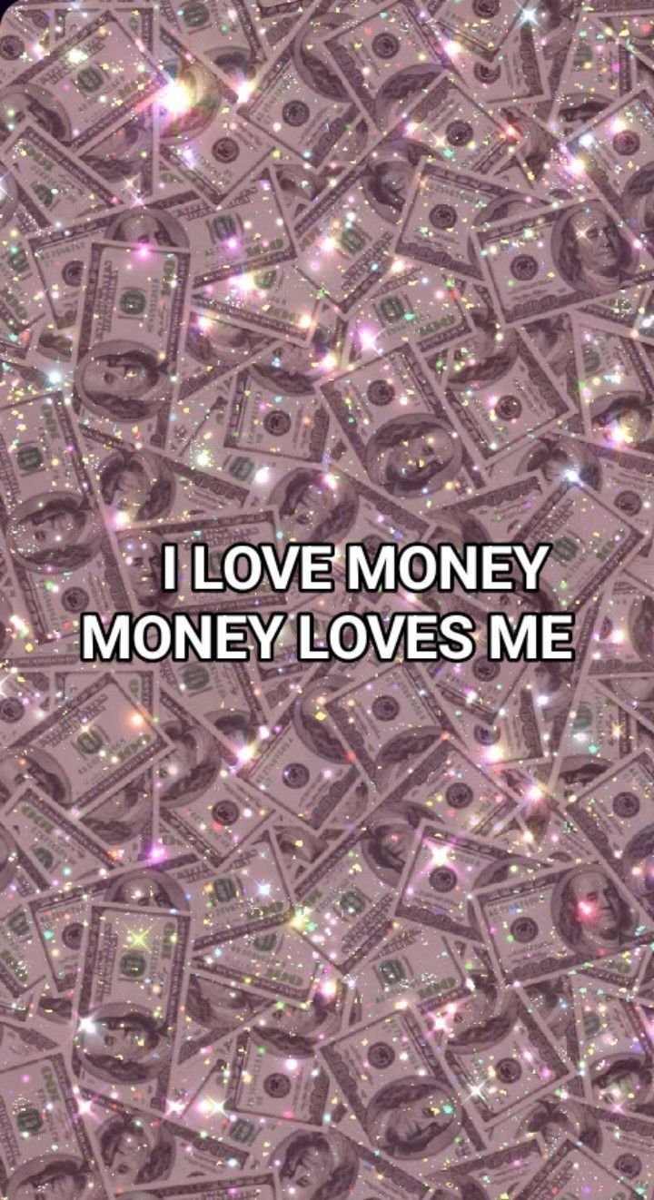 money with the words i love money, money loves me