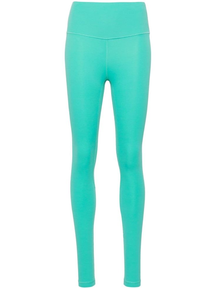 green technical stretch-jersey high-rise elasticated waistband logo print to the rear seam detailing ankle-length Preppy Closet, Lululemon Outfits, Detailing Logo, Tie Dye Leggings, Cute Pants, Green Leggings, Performance Leggings, Lululemon Align, Blue Leggings