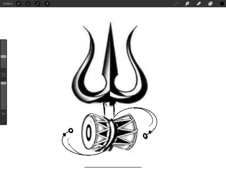 an image of a black and white tattoo design on a macbook pro computer screen