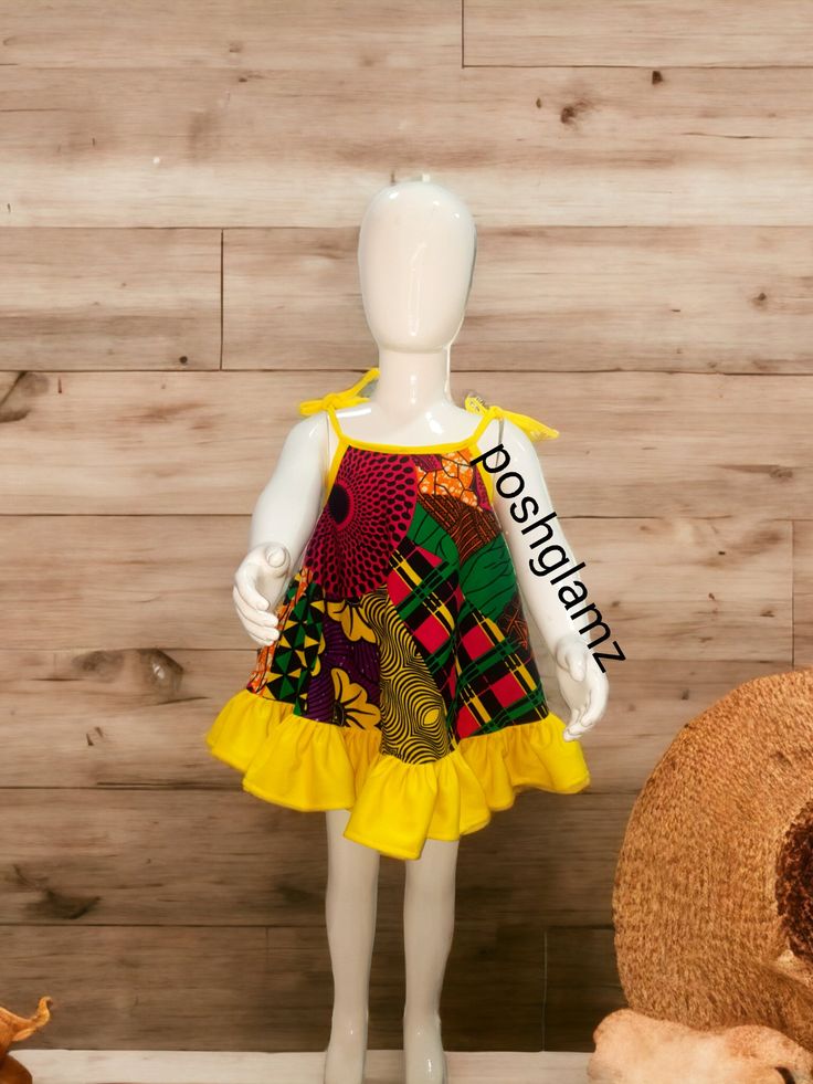 Handmade beautiful baby girl dress Ships worldwide from Nigeria Kindly start an etsy conversation with me for more enquiries. Dress African Print, Fashion Traditional, African Dresses For Kids, African Wear Dresses, African Fashion Traditional, Baby Dress Patterns, Dress African, Kid Clothes, African Girl