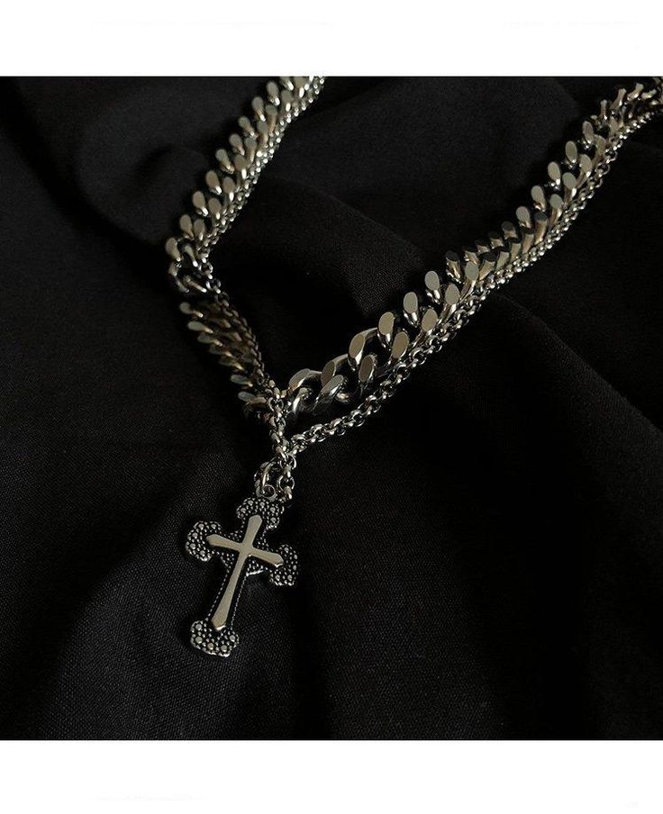 Type: AccessoriesMaterial: Titanium steelBracelet size: 450mm ( 17.7 inches ) Black Jewelry With Silver Chain For Streetwear, Metal Cross Jewelry With Adjustable Chain, Metal Chain Cross Necklace, Metal Cross Necklaces With Silver Chain, Metal Cross Pendant Chain Necklace, Streetwear Jewelry With Cross Pendant Chain, Streetwear Jewelry: Cross Pendant Chain, Stainless Steel Cross Necklace With Adjustable Chain, Streetwear Cross Pendant Chain Jewelry