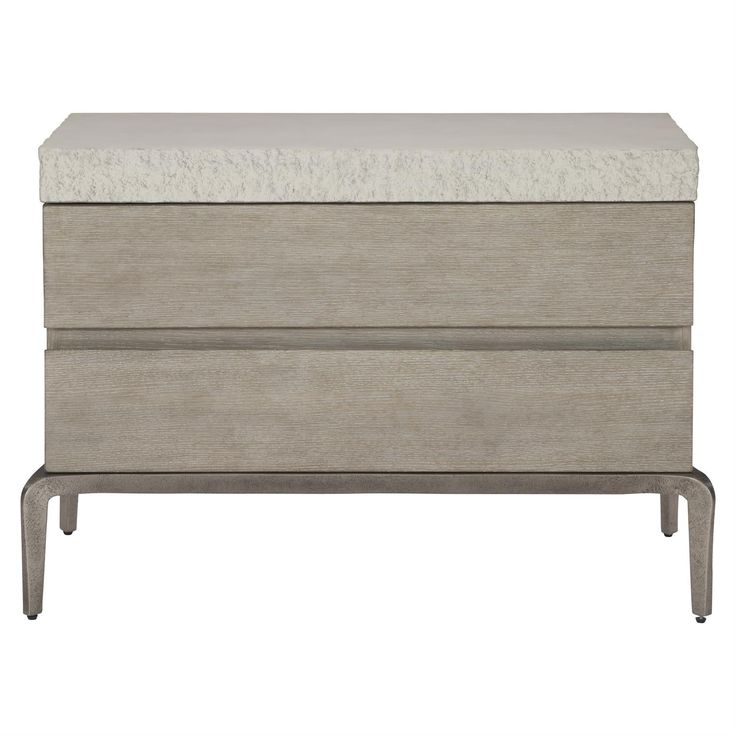 Ritter Nightstand by Bernhardt Home Crush Designer Nightstand, Simple Nightstand, Cast Concrete, Luxury Bedroom Furniture, Bedside Table Design, Finger Pull, Bernhardt Furniture, Perfect Bedroom, Soft Close Drawers