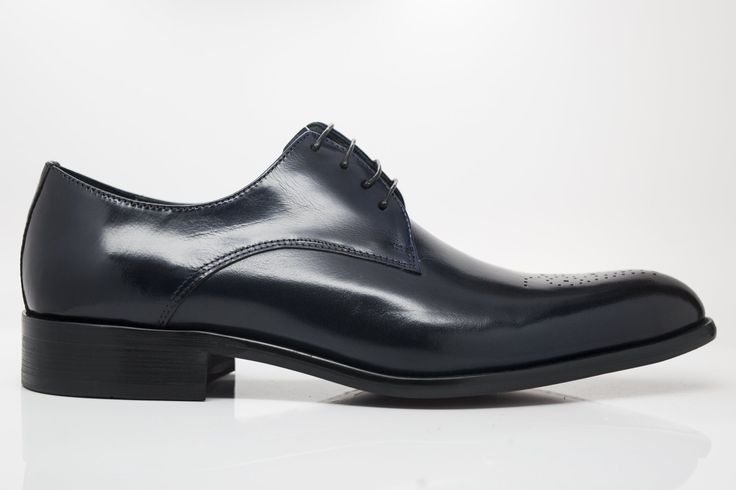 Style: 479-04-Navy Handsome Burnished Calfskin lace-up 4-eyelet Blucher oxford from the Carrucci collection features decorative perforations with a toe medallion and a clean, notched welt! Luxury Business Oxfords With Perforated Toe Box, Elegant Office Lace-up Shoes With Perforated Toe Box, Elegant Derby Shoes With Perforated Toe For Business, Elegant Oxfords With Perforated Toe Box For Derby, Elegant Formal Oxfords With Perforated Toe Box, Elegant Derby Shoes With Perforated Plain Toe, Elegant Formal Derby With Perforated Toe Box, Elegant Perforated Leather Business Shoes, Elegant Leather Wingtip Shoes With Perforations