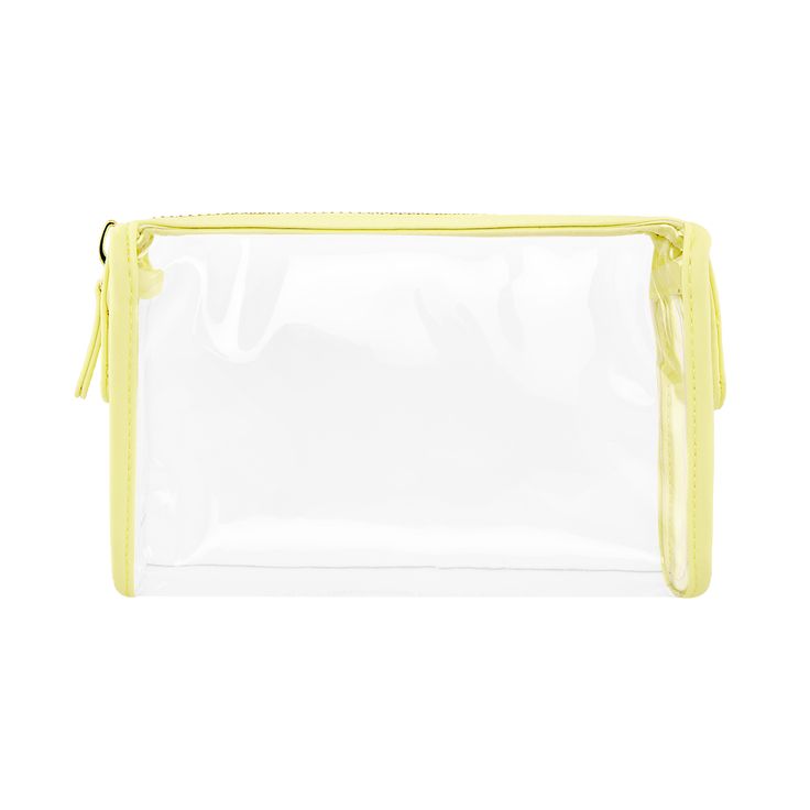 This Pouch makes travel days a breeze, from lift off to landing. A quintessential on-the-go piece, it holds everything from hand sanitizer to lip balm to hair accessories. California residents: WARNING, please click here for Prop 65 warning Clear Zipper Pouch For Everyday Use, Rectangular Clear Cosmetic Bag, Clear Rectangular Cosmetic Bag For Everyday Use, Rectangular Clear Cosmetic Bag For Everyday Use, Clear Cosmetic Bag With Removable Pouch For Travel, Clear Rectangular Pencil Case For Daily Use, Clear Zipper Pouch Cosmetic Bag For Travel, Clear Travel Cosmetic Bag With Removable Pouch, Clear Rectangular Cosmetic Bag