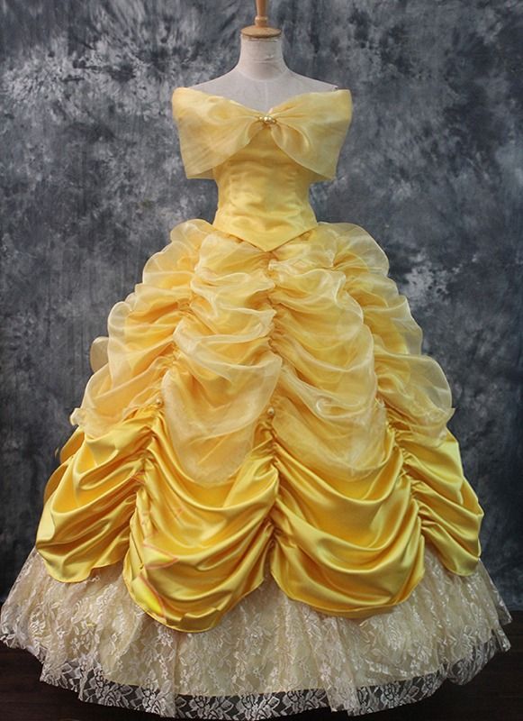 Customized Adult Disney Princess Belle Costume Women Yellow Belle Cosplay Dress Belle Yellow Dress, Disney Belle Dress, Belle Dress Disney, Princess Belle Costume, Princess Belle Dress, Belle Gown, Belle Outfit, Gown Costume, Belle Princess