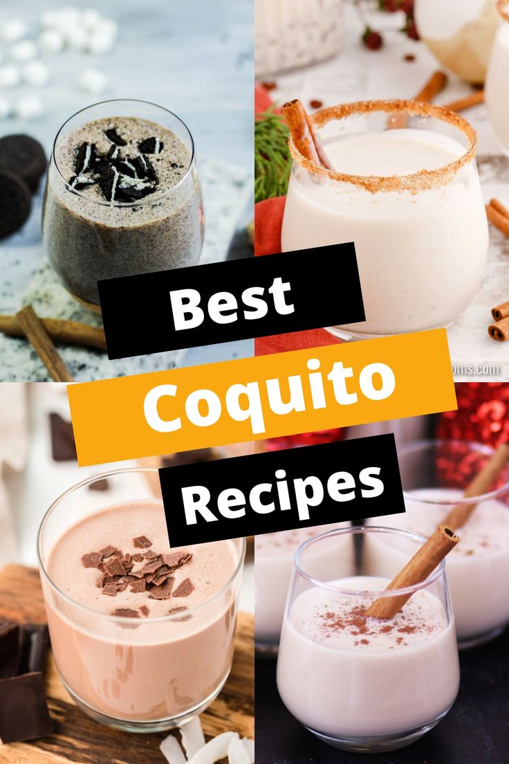 the best coquito recipes for christmas and new year's eve, including puddings