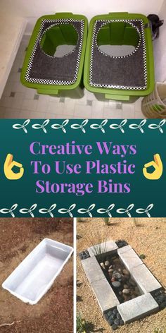 creative ways to use plastic storage bins for your garden or yard - great ideas