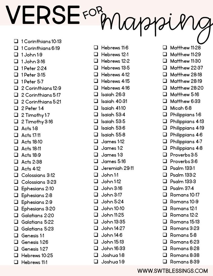 the bible verse for maping with words and numbers on it, in black and white