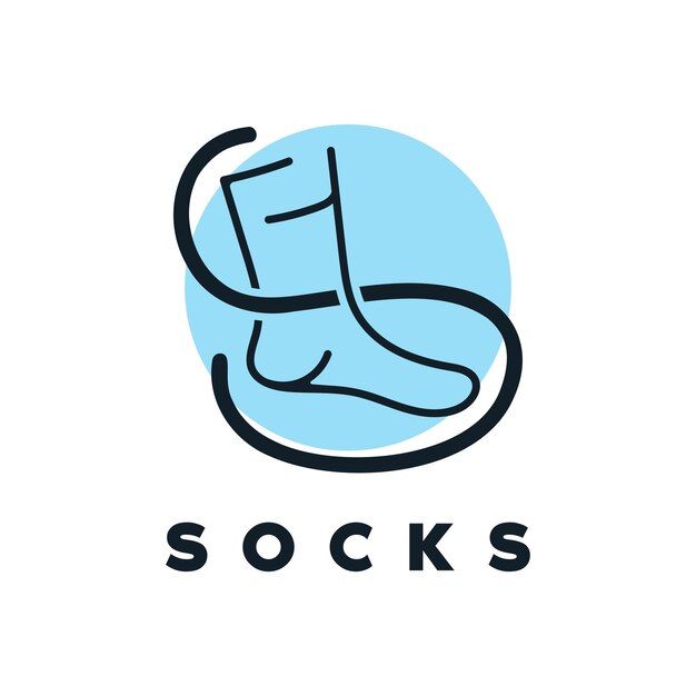 the logo for socks, which is designed to look like a pair of boots on top of