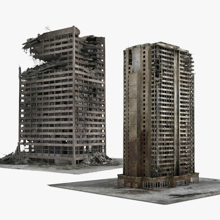 two tall buildings made out of metal