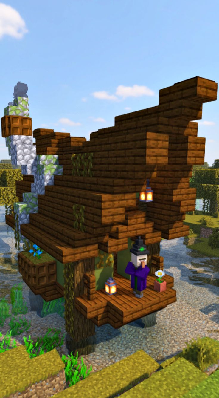 an image of a tree house in minecraft