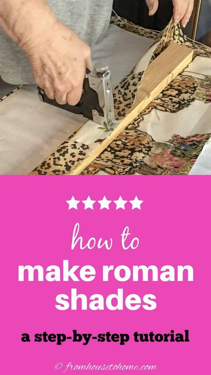 a person using a pair of scissors to cut fabric with the words how to make roman shades