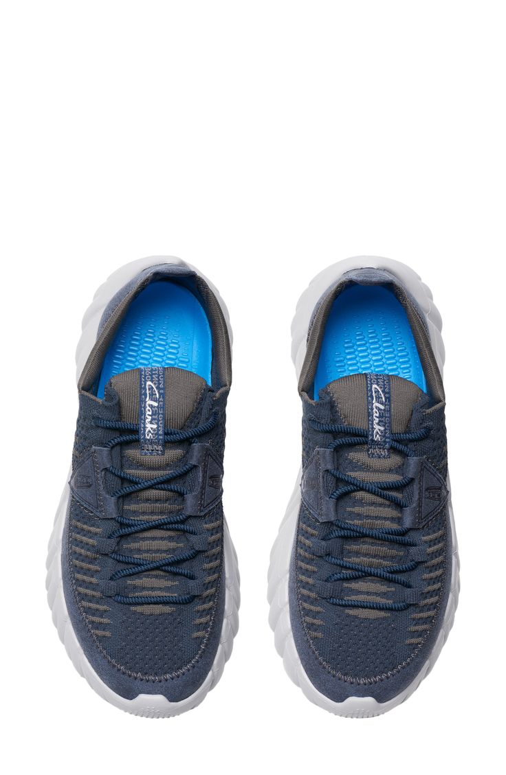 Featuring a footbed with textured pods to match the pressure map of a foot, this sporty knit sneaker is packed with tech to deliver long-lasting comfort. Reduced seams and soft lining make it ideal for sockless styling. Lace-up style Cushioned footbed Textile upper/synthetic lining and sole Imported Dynamic Sneakers With Textured Sole For Jogging, Athleisure Outdoor Running Shoes With Engineered Mesh, Functional Synthetic Slip-on Sneakers For Running, Casual Nylon Running Shoes With Cushioned Footbed, Functional Synthetic Slip-on Running Sneakers, Breathable Slip-on Sneakers For Running Errands, Functional Slip-on Sneakers For Light Sports, Functional Mesh Slip-on Running Shoes, Functional Breathable Slip-on Sneakers For Errands