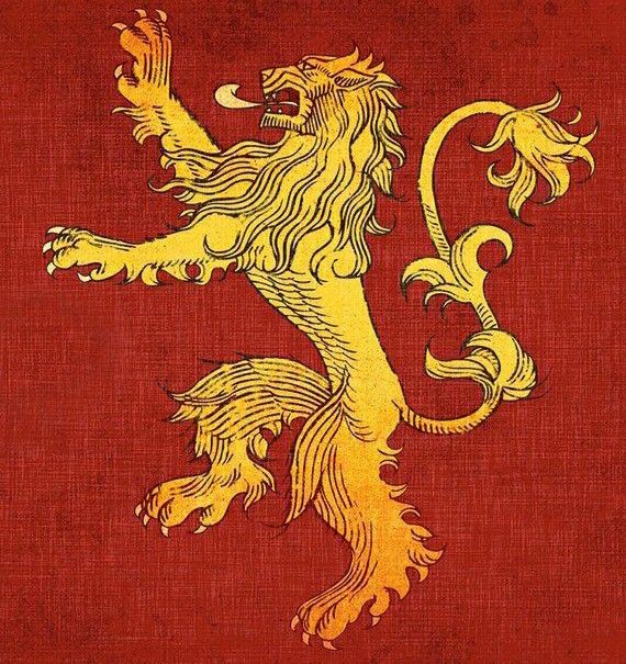 a red and yellow flag with a lion on it