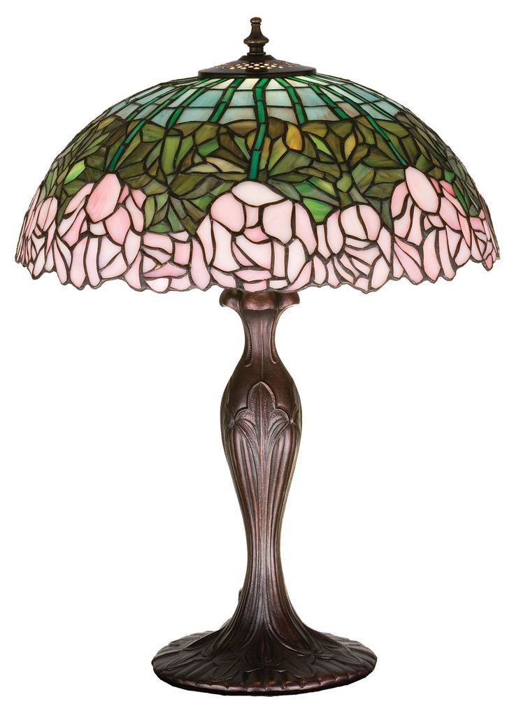 Meyda Tiffany - 31143 - One Light Table Lamp - Tiffany Cabbage Rose - Mahogany Bronze Rose Lamp, Compact Fluorescent Lamps, Tiffany Ceiling Lights, Victorian Table, Tiffany Rose, Tiffany Style Lamp, Glass Lamps, Lighting Lamp, Cabbage Rose