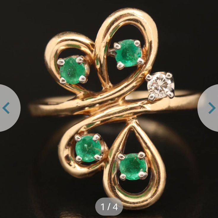 14k Emerald & Diamond Butterfly Ring 14k Yellow Gold Size: 8.25 Weight: 4.80 Gorgeous Butterfly Ring 14k Gold Emerald Ring Fine Jewelry, 14k Gold Ring For Formal May Birthstone, 14k Gold Formal Ring With May Birthstone, Formal 14k Gold Ring With May Birthstone, 14k Gold Emerald Ring With 17 Jewels, Green Diamond Ring In 14k Gold, 14k Yellow Gold Emerald Ring With 17 Jewels, 14k Gold Diamond Ring For May Birthstone, Formal 14k Gold Diamond Ring For May Birthstone