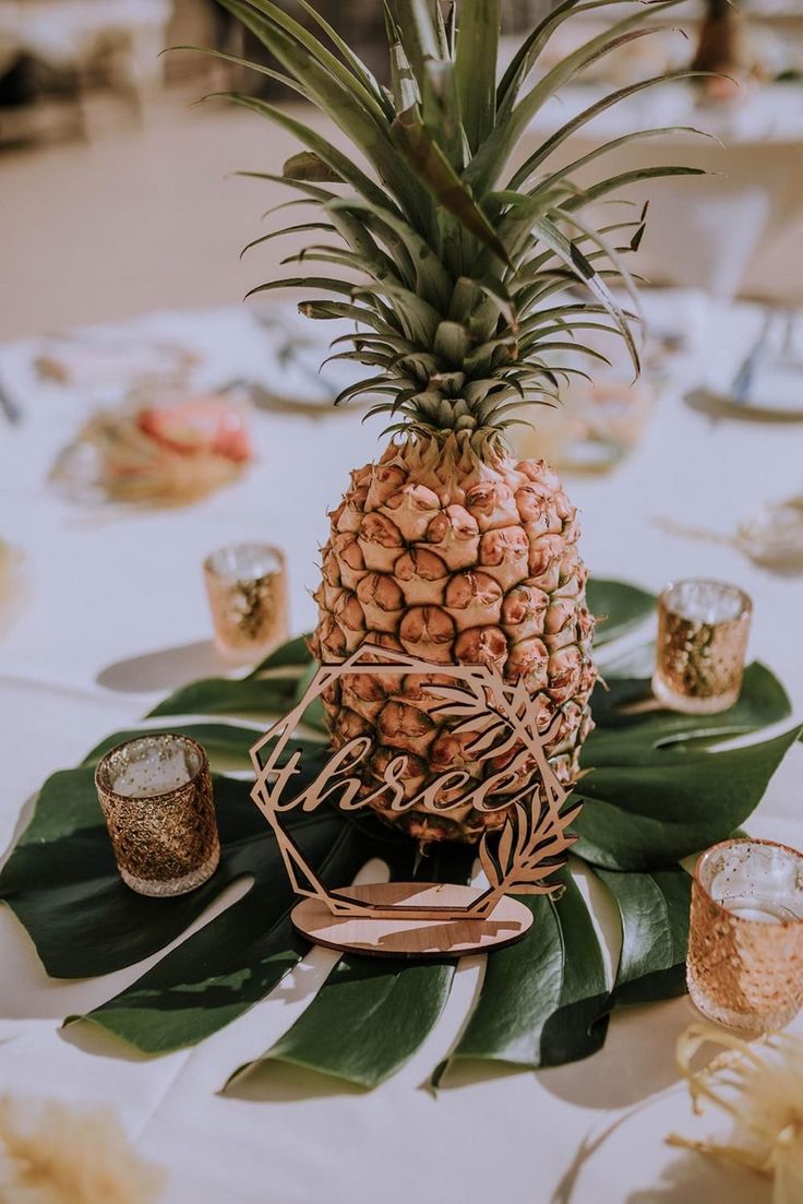 a pineapple sitting on top of a table