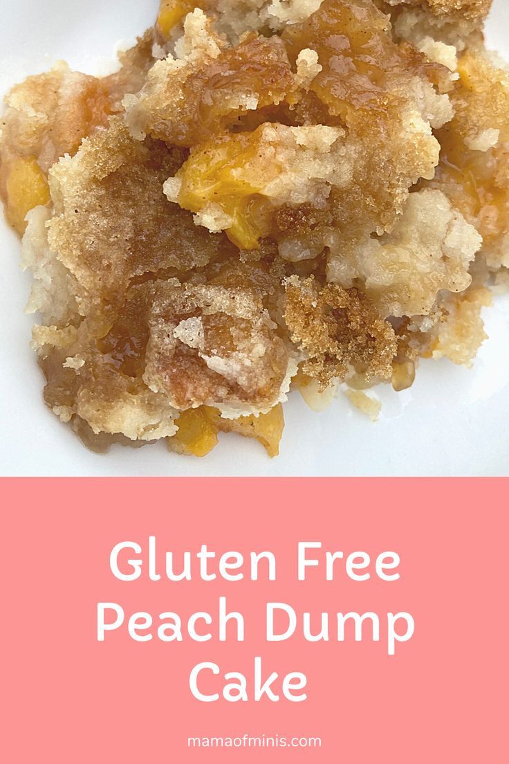 Gluten Free Peach Dump Cake Gluten Free Peach Recipes, Peach Cobbler Recipe With Cake Mix, Peaches Cake, Gluten Free Yellow Cake Mix, Gluten Free Peach Crisp, Gluten Free Cobbler, Gluten Free Yellow Cake, Peach Desserts Easy, Gluten Free Peach Cobbler